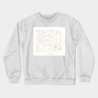 Schetsblad met naakt zwemmende vrouwen aan het strand (1891–1941) by Leo Gestel Crewneck Sweatshirt